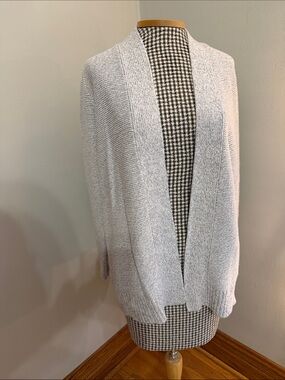Loft Light Gray Open-Front Women's Sweater Cardigan